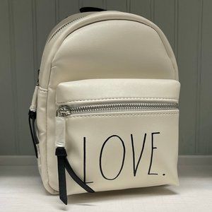 Rae Dunn Cream Backpack with Black Accents